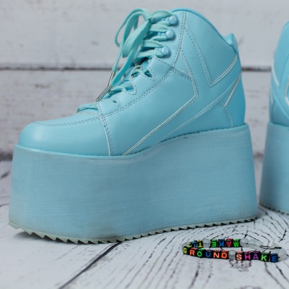 baby blue platform sneakers